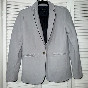 Premise Gray and White Striped Blazer size 8
